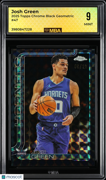 2025 Topps Chrome Josh Green #47 Black Geometric MBA 9