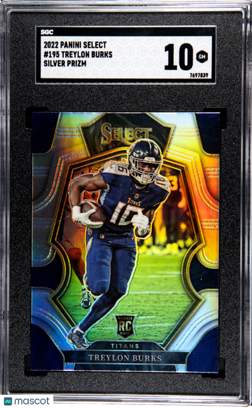 2022 Panini Select Treylon Burks #195 Silver Prizm SGC 10