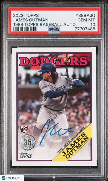 2023 Topps 1988 Topps Baseball Autographs James Outman #88BAJO PSA 10
