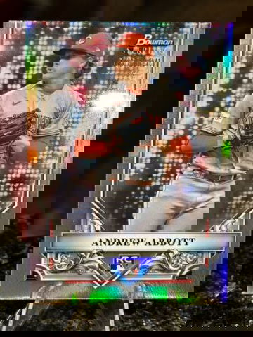 2024 BOWMAN STERLING ANDREW ABBOTT RC ROOKIE REFRACTOR # /199 Cincinnati Reds