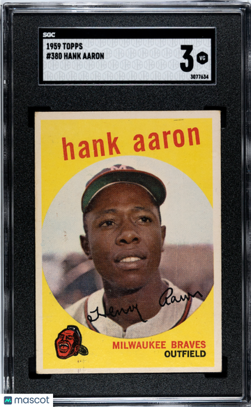 1959 Topps Hank Aaron #380 SGC 3