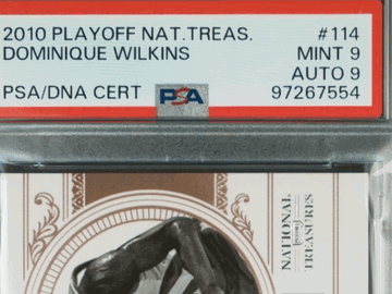 2010 Playoff National Treasures Dominique Wilkins #114 PSA 10 Auto 9