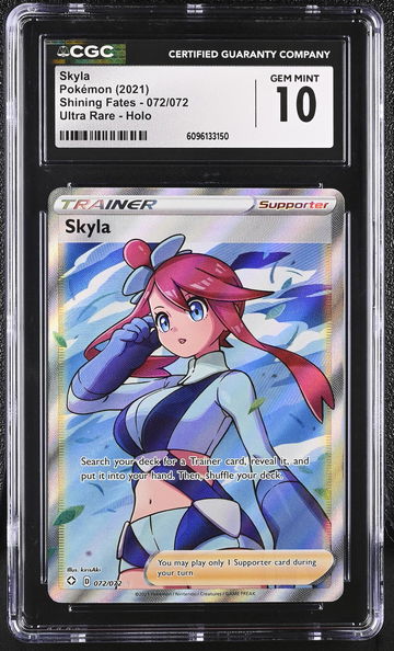 2021 Pokémon Sword & Shield Shining Fates Full Art Trainer Skyla #072/072 CGC 10