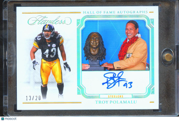 2024 Panini Flawless Hall of Fame Autographs Troy Polamalu #HOF-TPO /20 Hall of Fame Autographs