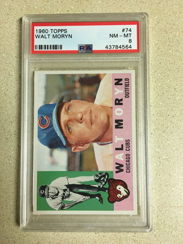 1960 Topps #74 Walt Moryn PSA 8 NM-MT CUBS 