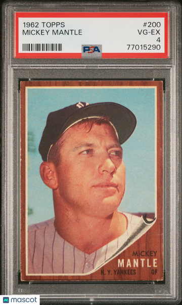 1962 Topps Mickey Mantle #200 PSA 4