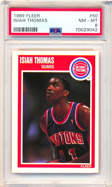 1989 Fleer #50 Isiah Thomas PSA 8