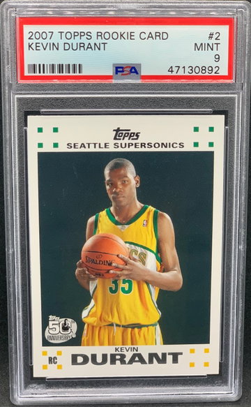 Kevin Durant 2007 Topps Rookie PSA 9