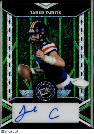 Jared Curtis 2024 Leaf Press Pass Authentics Auto Green