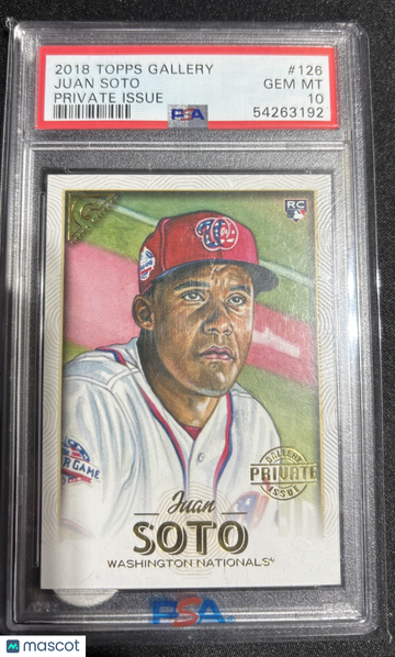 2018 Topps Gallery Juan Soto #126 Private Issue /250 Rookie Low Pop PSA 10