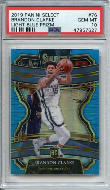 Brandon Clarke Select Light Blue Prizm PSA 10