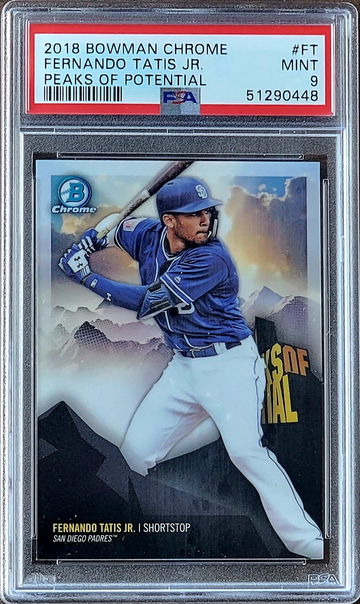 2018 FERNANDO TATIS JR Topps Bowman Chrome PSA 9 Rookie Peaks of Potential #FT