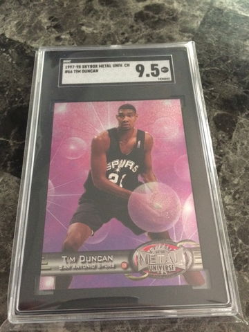 1997 Skybox Metal Tim Duncan RC SGC 9.5