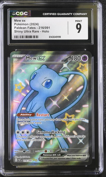 2024 Pokemon #216/091 Mew ex Paldean Fates CGC 9