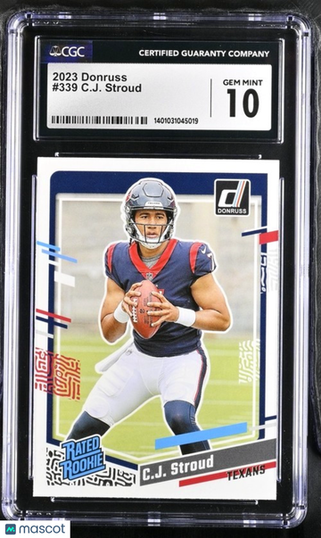 2023 Panini Donruss C.J. Stroud C. J. Stroud #339 [Base] Rookie CGC 10