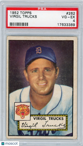 1952 Topps Virgil Trucks #262 PSA 4