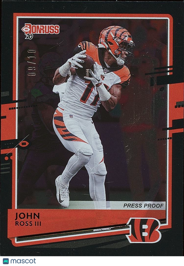 John Ross 2020 Donruss Press Proof Cincinnati Bengals
