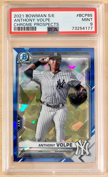 2021 Bowman Sapphire Anthony Volpe PSA 9