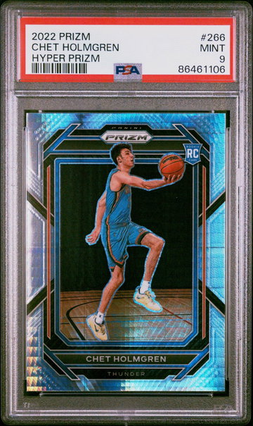 2022 Panini Prizm Hyper Prizm Chet Holmgren #266 PSA 9