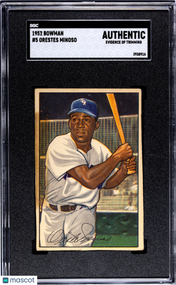 1952 Bowman Orestes Minoso #5 SGC A