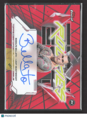 2025 Topps Finest UFC Finest Rookies Rodolfo Bellato #FRA-RB Red RC