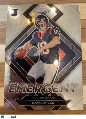 🔥2021 Panini Prizm Football - DAVIS MILLS - Emergent Rookie/RC - #E-18 - TEXANS
