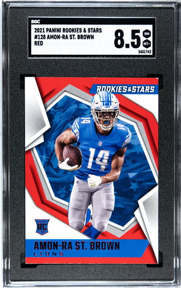 2021 Panini Rookies and Stars Amon-Ra St. Brown SGC 8.5