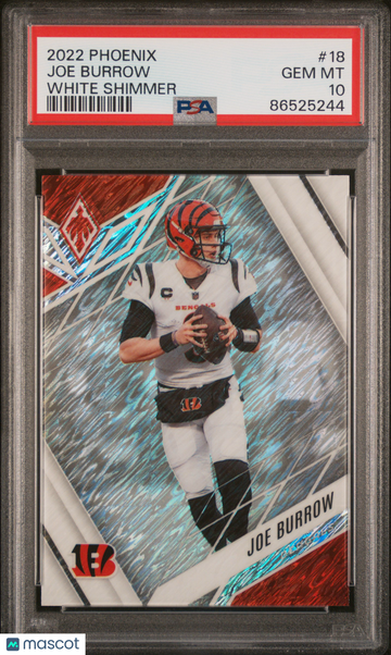 2022 Panini Phoenix Joe Burrow #18 White Shimmer PSA 10