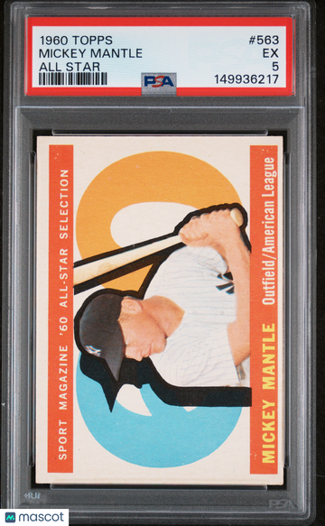 1960 Topps Mickey Mantle #563 All Star PSA 5