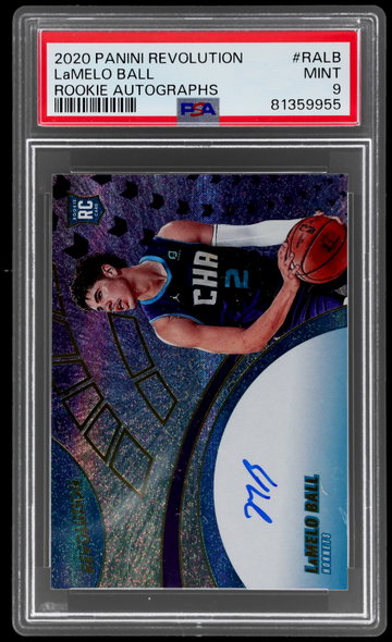 2020 Panini Revolution Rookie Autographs Lamelo Ball PSA 9 RC