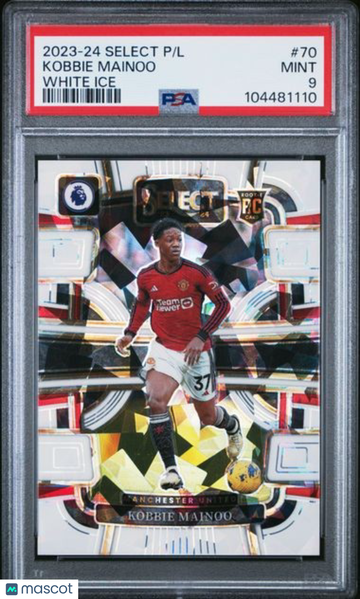 2023-24 Panini Select Premier League Kobbie Mainoo #70 White Ice PSA 9