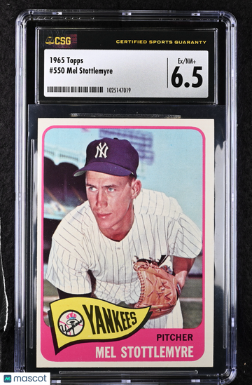 1965 Topps Mel Stottlemyre #550 CGC 6.5