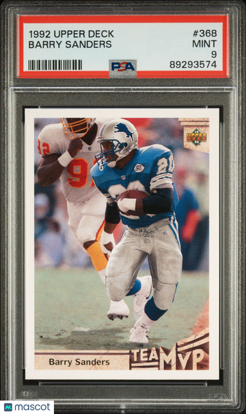 1992 Upper Deck Barry Sanders #368 PSA 9