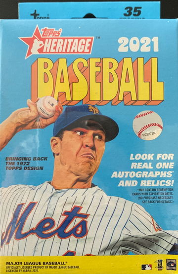 2021 Topps Heritage Baseball Retail Hanger Pack - 35 Cards