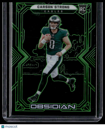 2022 Panini Obsidian Carson Strong #103 Electric Etch Green SN
