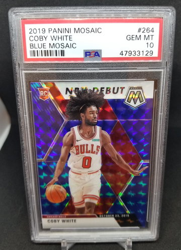 Coby White 2019 blue mosaic #/99 psa 10
