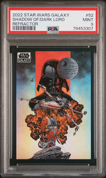2022 TOPPS CHROME STAR WARS GALAXY SHADOW OF DARK LORD REFRACTOR #52 PSA 9