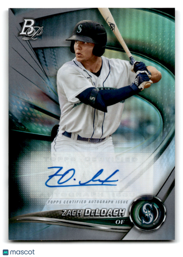 2022 Bowman Platinum Zach DeLoach #TOP-41 Autograph Seattle Mariners