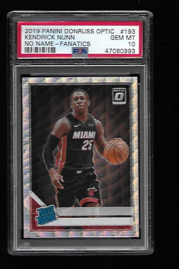 2019 Donruss Optic Fanatics Kendrick Nunn PSA 10