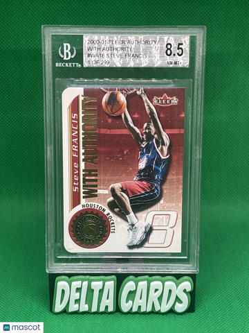 2000 Fleer Authority With Authority 299 Steve Francis #WA18 BGS 8.5