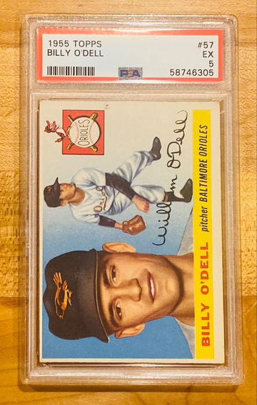 1955 Topps Billy O’Dell Rookie #57 PSA 5