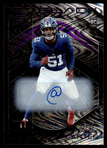 2025 Panini Black 142 Abdul Carter Rookie /149 VG Giants Auto