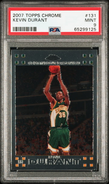2007 Topps Chrome Kevin Durant Rookie #131 PSA 9 Mint