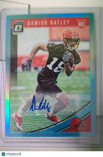 2018 Donruss Optic Damion Ratley #113 Rookies Autographs Blue SN,AU