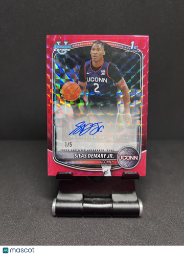 2025 CHROME SILAS DEMARY JR. 1ST RED GEOMETRIC REFRACTOR AUTO /5 RC