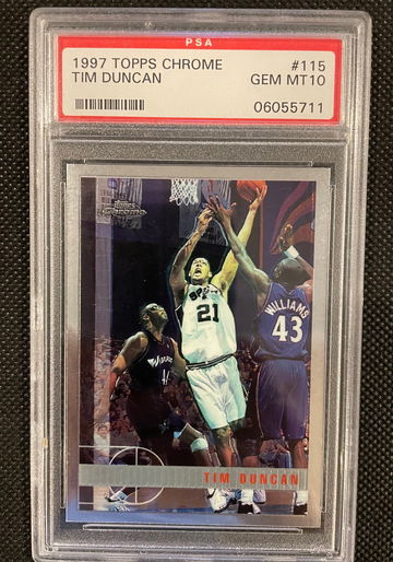 1997 Tim Duncan Topps Chrome 
