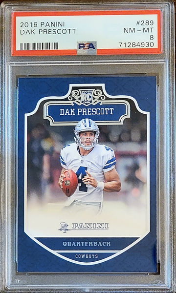 2016 SP DAK PRESCOTT Panini Knight PSA 8 POP 9 Rookie RC #289 