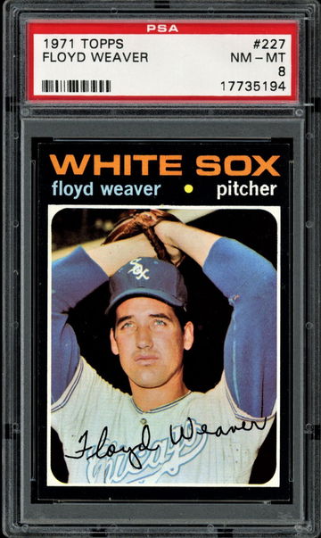 1971 Topps #227 Floyd Weaver PSA 8 White Sox