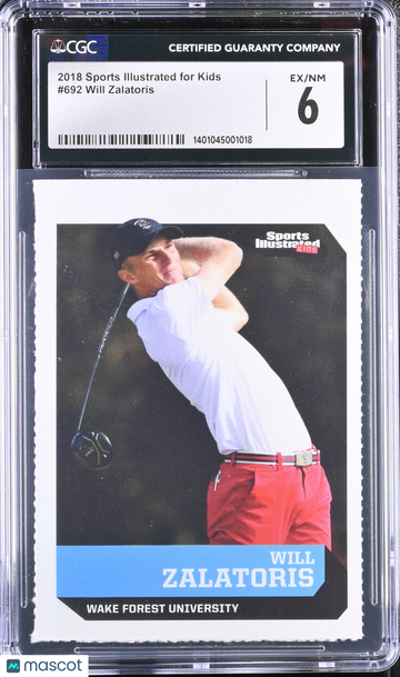 2018 Sports Illustrated for Kids Will Zalatoris #692 CGC 6