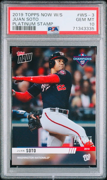 Juan Soto Platinum Stamp World Series  PSA 10 POP 3 SSP